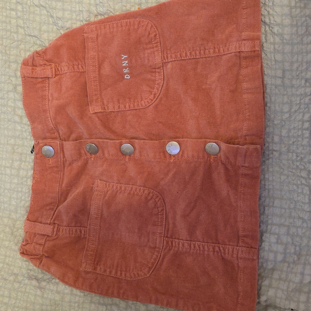 DKNY Pink Button-Front Skirt